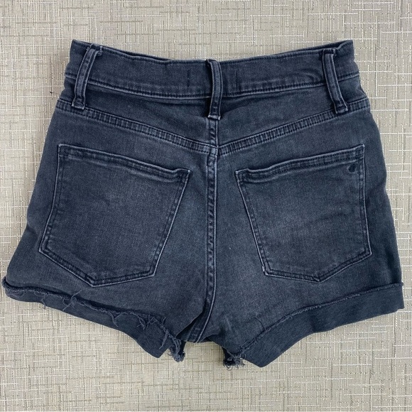 Madewell Women’s Black High-Rise Denim Shorts‎ Sz 24 - Picture 6 of 11